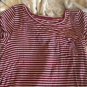 Hollister red & white shirt